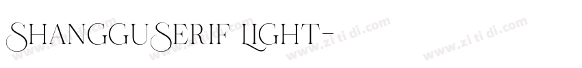 ShangguSerif Light字体转换